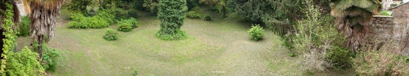 Vista panoramica del giardino